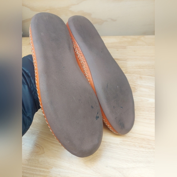 UGG Elodie Slipper shoes Terracotta Orange leather Shearling slip on 9 - Picture 6 of 7